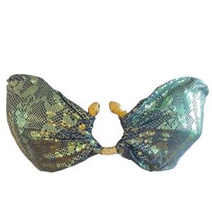 Sauvage California Bandeau Swim Bathing Suit Top in size large